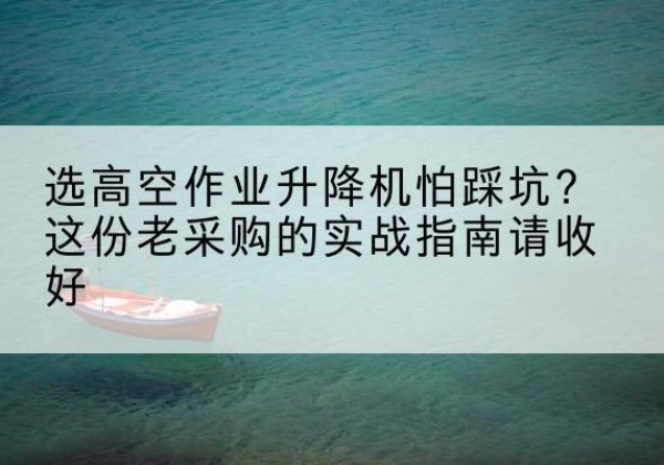 赵县高空作业升降机厂家推荐-选高空作业升降机怕踩坑？这份老采购的实战指南请收好